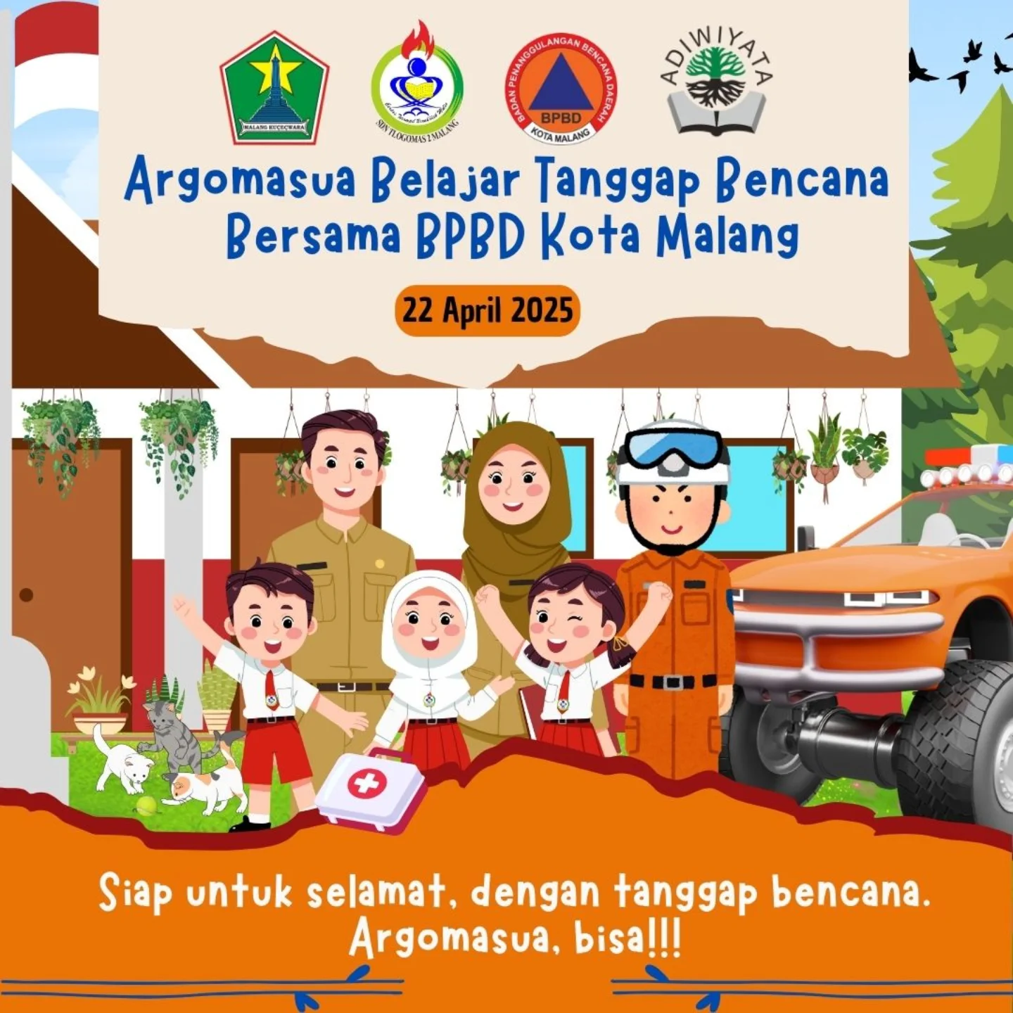 Belajar Tanggap Bencana Bersama BPBD Kota Malang